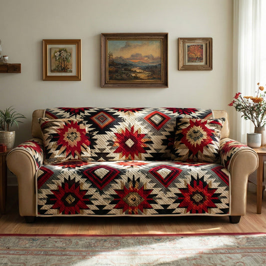 Canyon Mosaic Quilted Sofa Cover NCU0LDH514