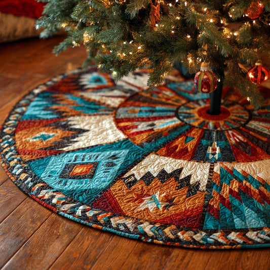 Canyon Spirit Christmas Quilted Tree Skirt NCU0NTV474