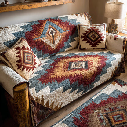 Canyon Weave Quilted Sofa Cover NCU0QN076