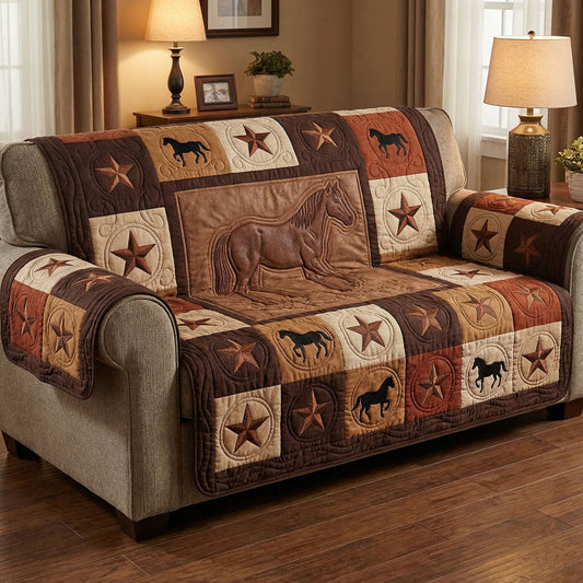 Canyon Stallion Quilted Sofa Cover NCU0NTD1602