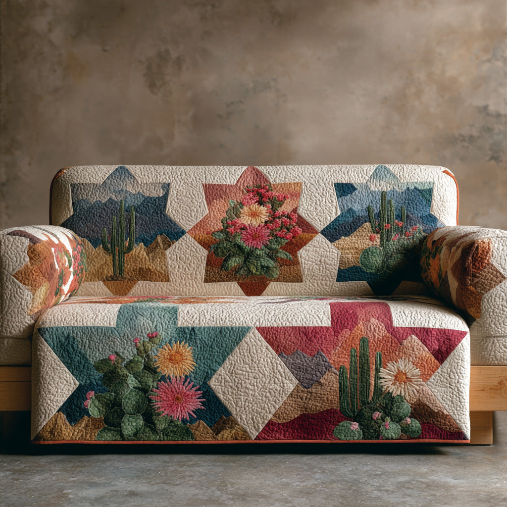 Canyon Starflower Quilted Sofa Cover NCU0LDH222