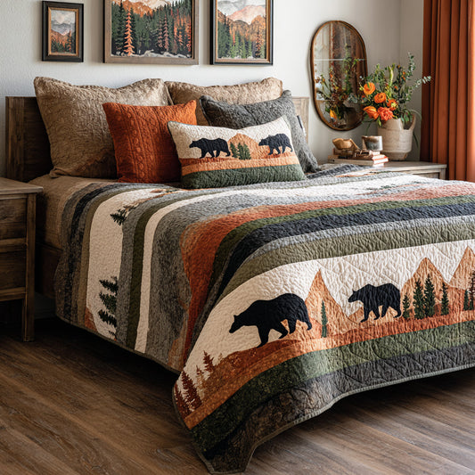Canyon Stripe Lodge Quilted Blanket NCU0LDH762