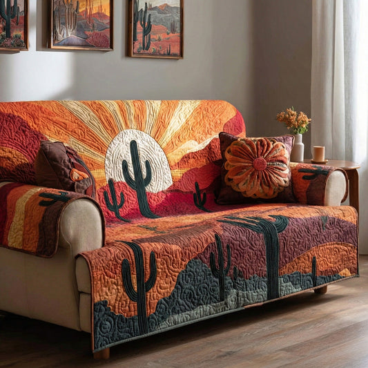 Canyon Sunburst Quilted Sofa Cover NCU0LDH645