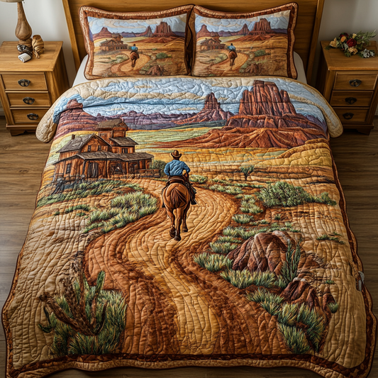 Canyon Sunset 3-Piece Quilted Bedding Set NCU0NVH598