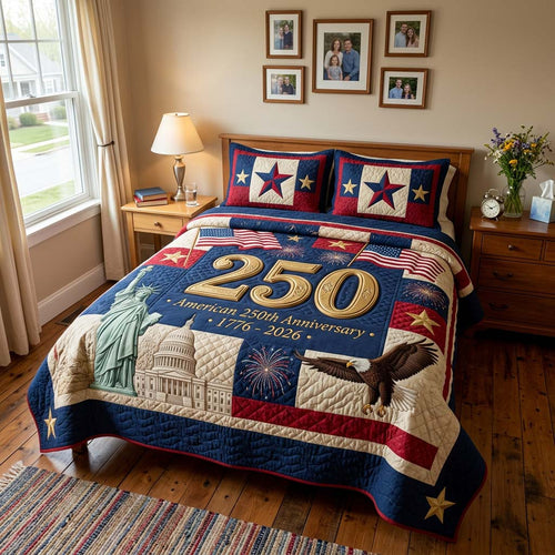 Capitol Heritage 250 3-Piece Quilted Bedding Set NCU0HNH1065