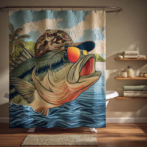 Captain Bass Cool Shower Curtain NCU0DQQ0400