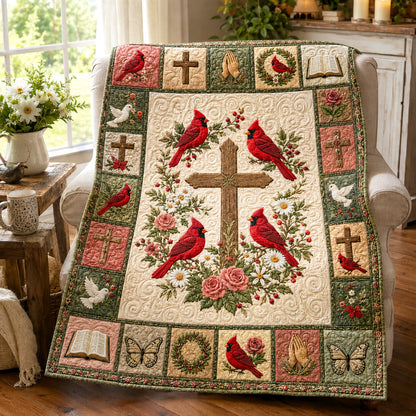 Cardinal Blessing Quilted Blanket NCU0NTV1152