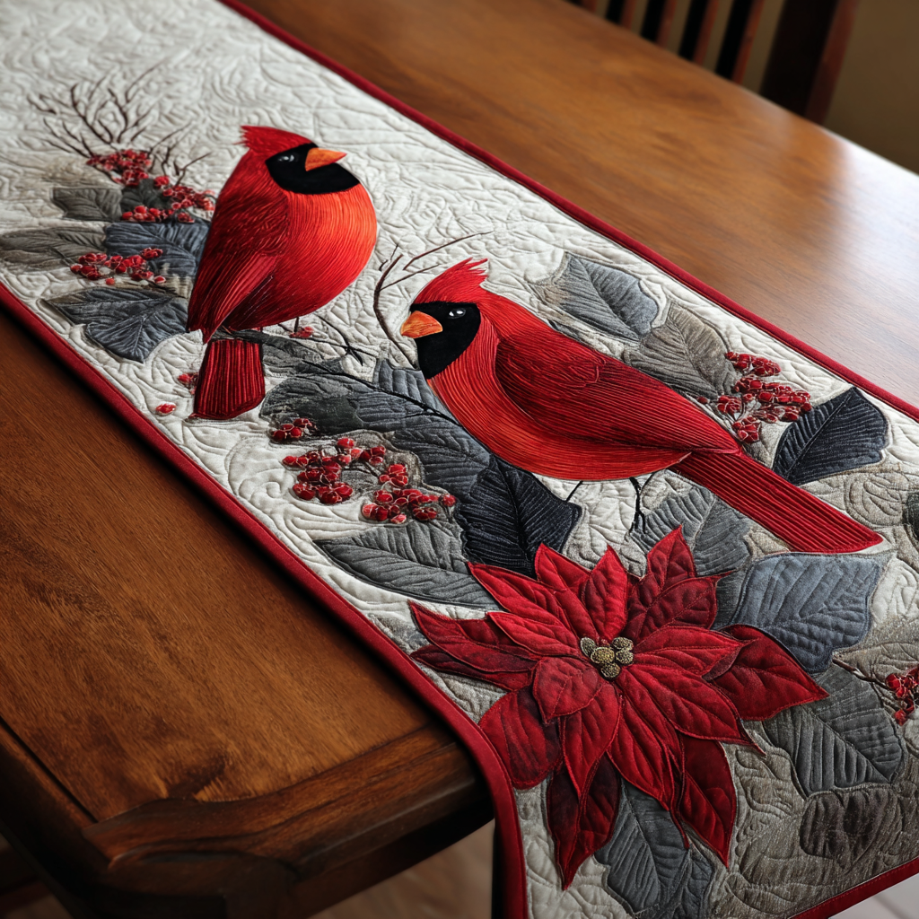 Cardinal Blessing Quilted Table Runner NCU0DDK1823