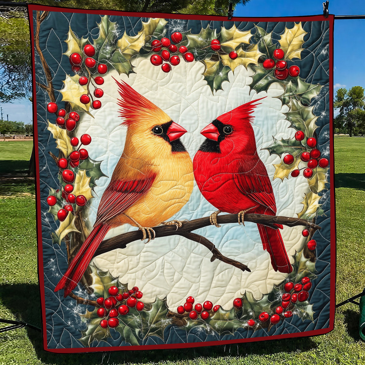 Cardinal Cuddle Quilted Blanket NCU0TL1046