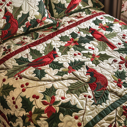 Cardinal Forest Quilted Bedding Set NCU0DV009