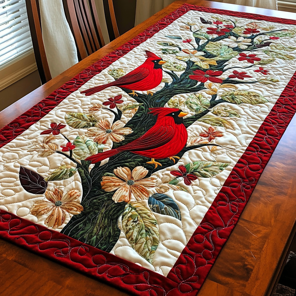 Cardinal Harmony Quilted Table Runner NCU0DDK1283