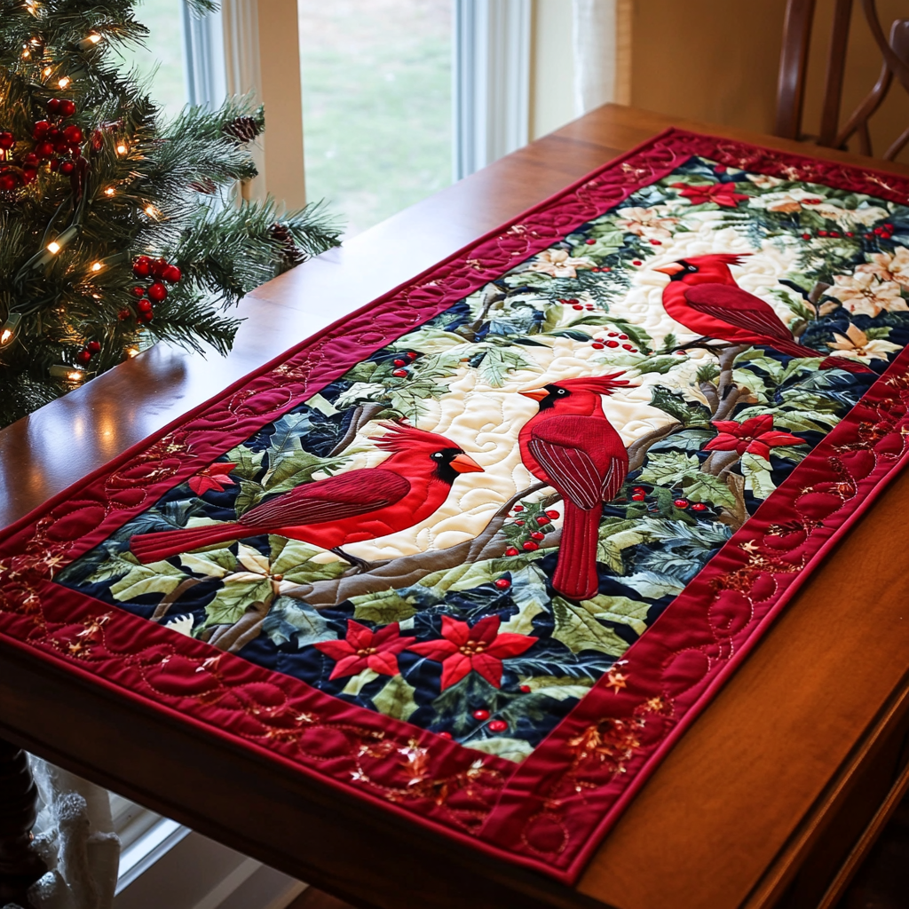 Cardinal Harmony Quilted Table Runner NCU0DK1279