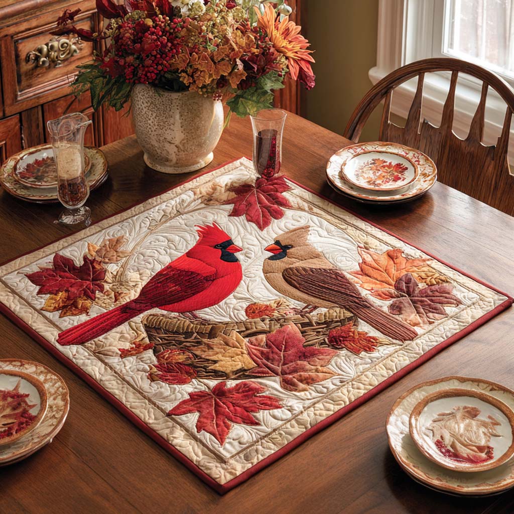 Cardinal Harmony Quilted Table Topper NCU0NNT1162