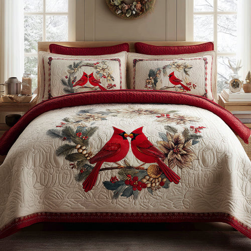 Cardinal Haven 3-Piece Quilted Bedding Set NCU0DV1508
