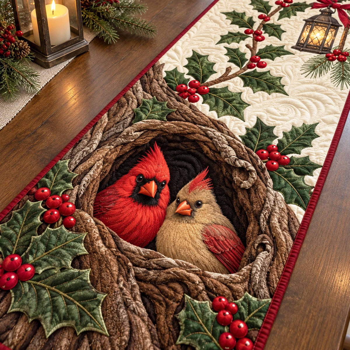 Cardinal Haven Quilted Table Runner NCU0NTD2346