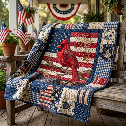 Cardinal Liberty Celebration Quilted Blanket NCU0HNH1074