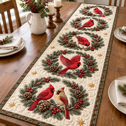 Cardinal Light Quilted Table Runner NCU0NTD2351