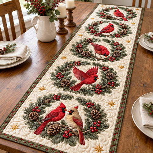 Cardinal Light Quilted Table Runner NCU0NTD2351