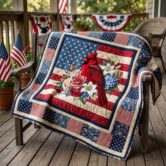 Cardinal Republic Bloom Quilted Blanket NCU0HNH1075