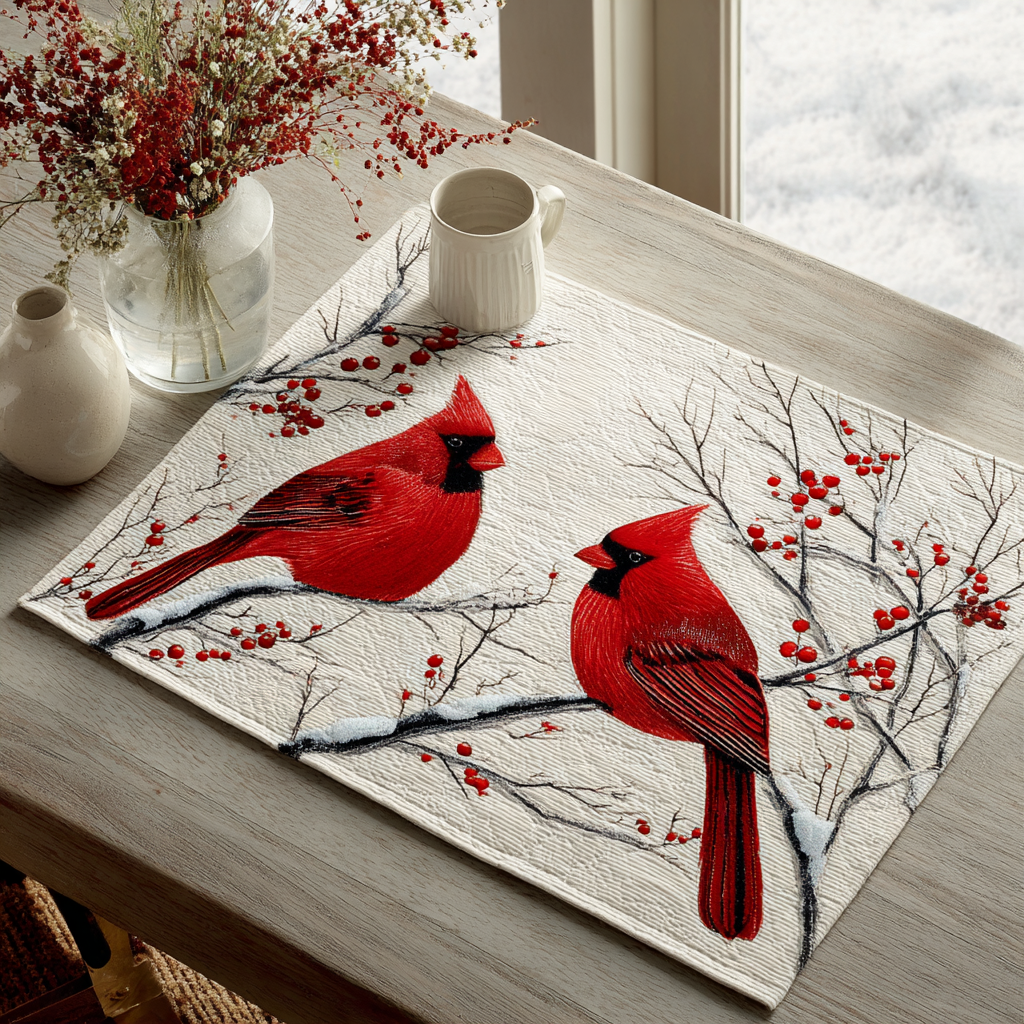 Cardinal Song Quilted Place Mat NCU0DDK1827