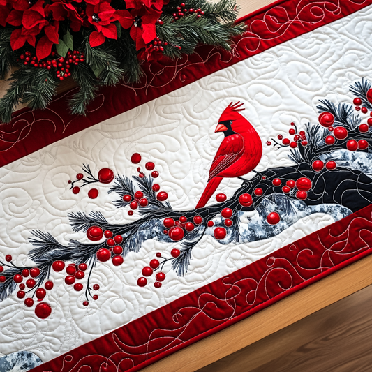 Cardinal Song Quilted Table Runner NCU0DDK1391