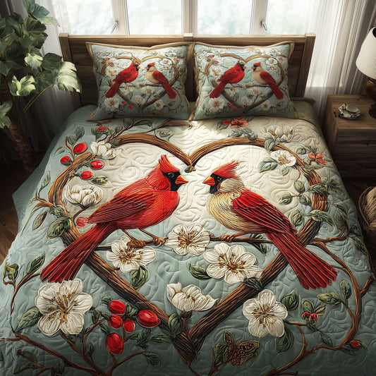 Cardinal Spirit 3-Piece Quilted Bedding Set NCU0HTT079