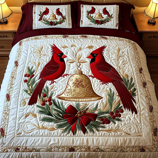 Cardinal Winter Garden Quilted Bedding Set NCU0DV056