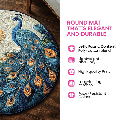 Rustic Drive Quilted Round Mat NCU0PTT369