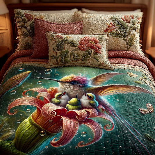 Caring Wings 3-Piece Quilted Bedding Set NCU0DQQ0127