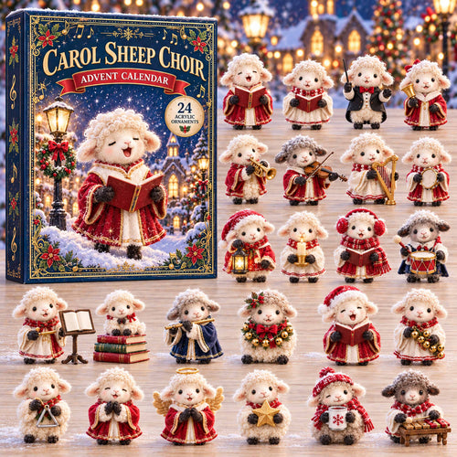 CHRISTMAS KICKOFF 40% OFF - Carol Sheep Choir Advent Calendar 2026 - 24-Day Festive Countdown, Acrylic Charms Blind Box - Gift For Family and Friends AC0TD036
