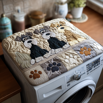 Cartoon Schnauzer Quilted Washer and Dryer Cover NCU0NNT1686