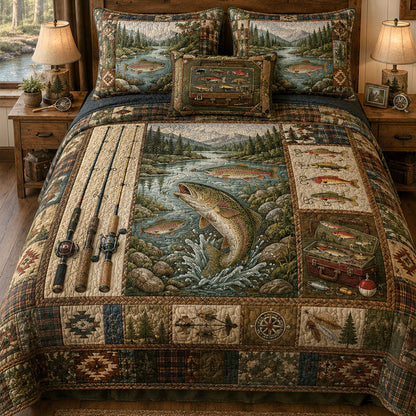 Cast Into the Wild 3-Piece Quilted Bedding Set NCU0PTT3176