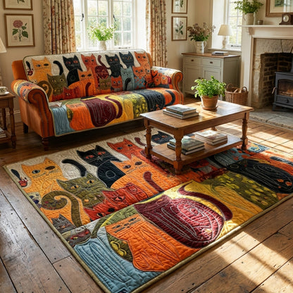 Cat Collage Area Rug NCU0PTT2137