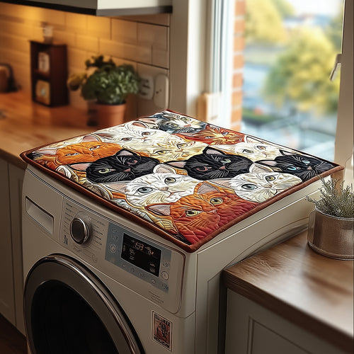 Cat Tails Quilted Washer and Dryer Cover NCU0TH3110