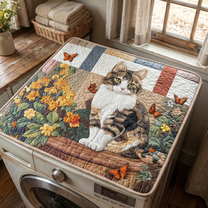 Cat Among Petals Quilted Washer and Dryer Cover NCU0PTT1933