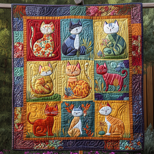 Cat Bliss Quilted Blanket NCU0VH873