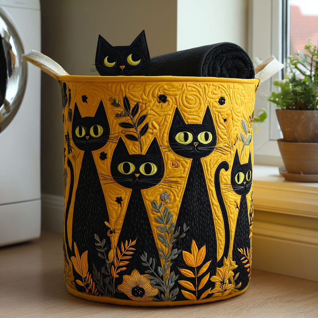 Cat Charmers Quilted Laundry Basket NCU0PTT1128