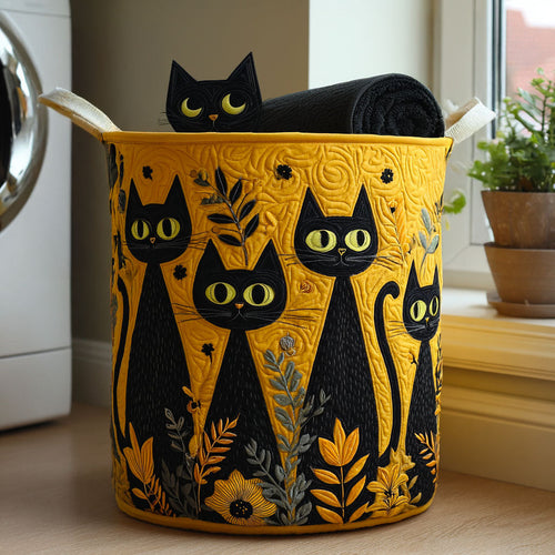 Cat Charmers Quilted Laundry Basket NCU0PTT1128