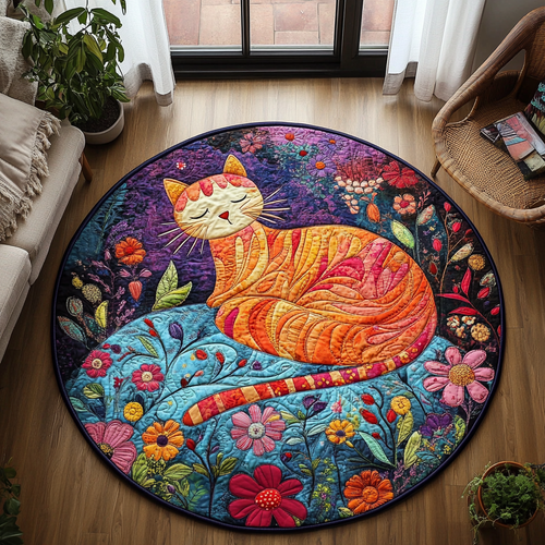 Cat Comfort Place Quilted Round Mat NCU0PD873