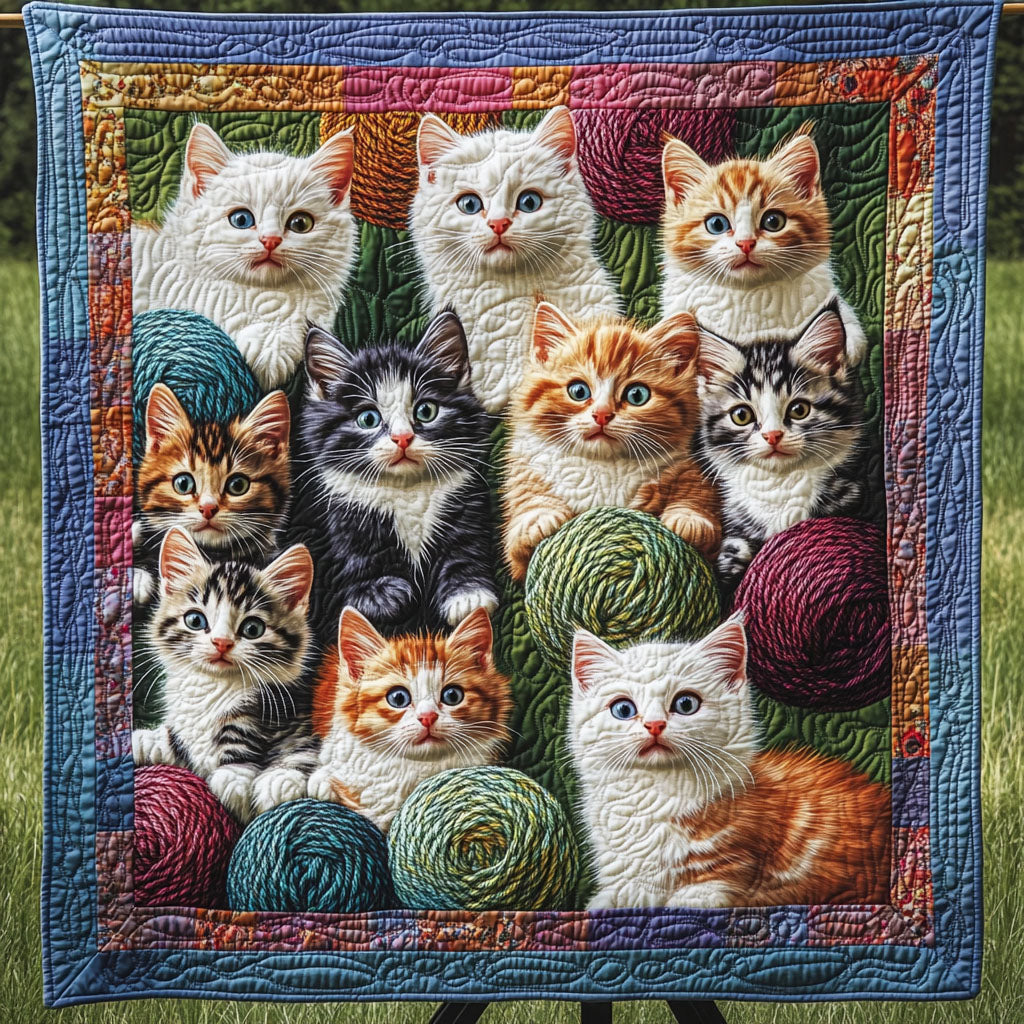 Cat Companionship Quilted Blanket NCU0PT1237