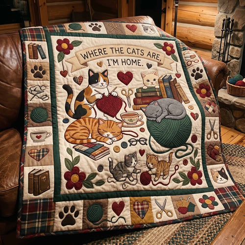 Cat Corner Quilted Blanket NCU0NXD1884