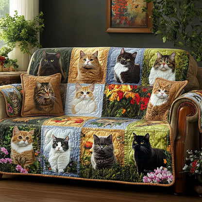 Cat Garden Quilted Sofa Cover NCU0NNT2848