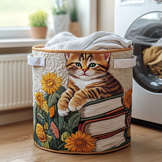 Cat Harmony Quilted Laundry Basket NCU0DDK805