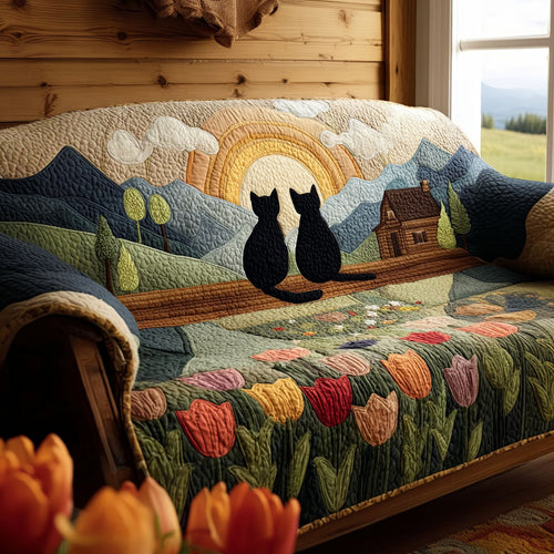 Cat Harmony Quilted Sofa Cover NCU0NNT2849