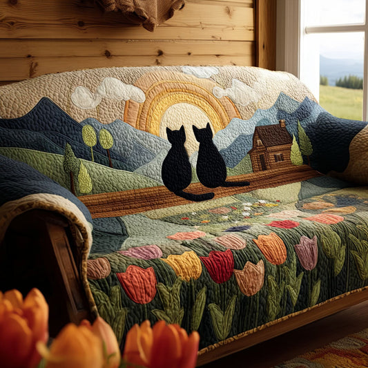 Cat Harmony Quilted Sofa Cover NCU0NNT2849