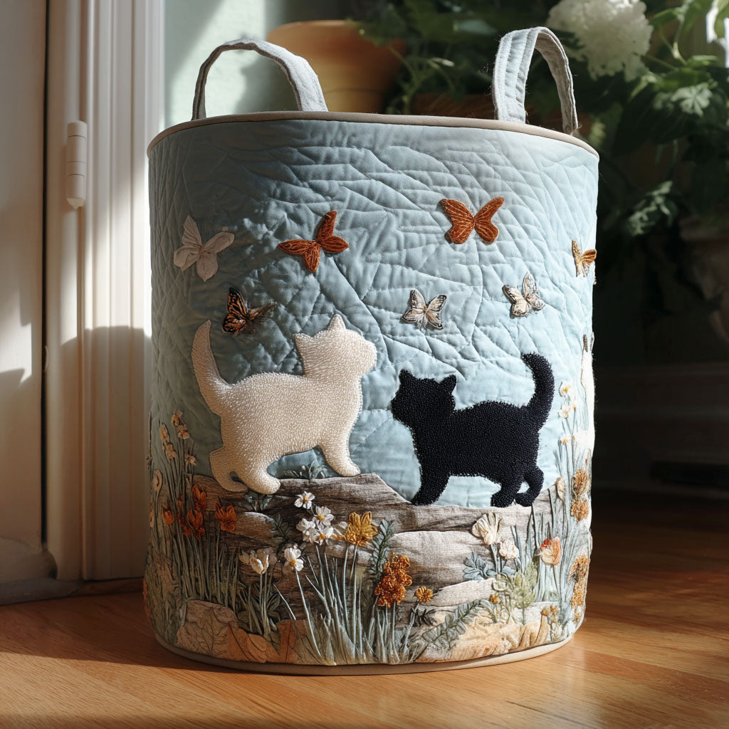 Cat Pals Quilted Laundry Basket NCU0PTT2477