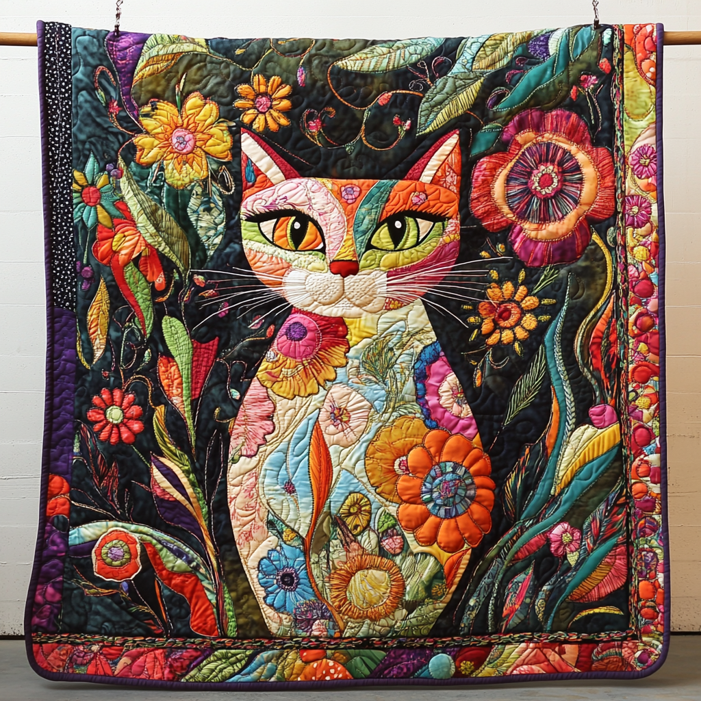 Cat Parade Quilted Blanket NCU0PD490