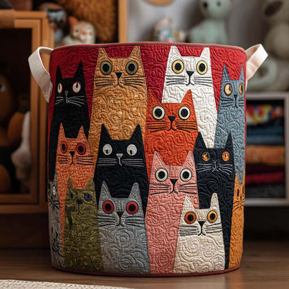 Cat Parade Quilted Laundry Basket NCU0NNT1834