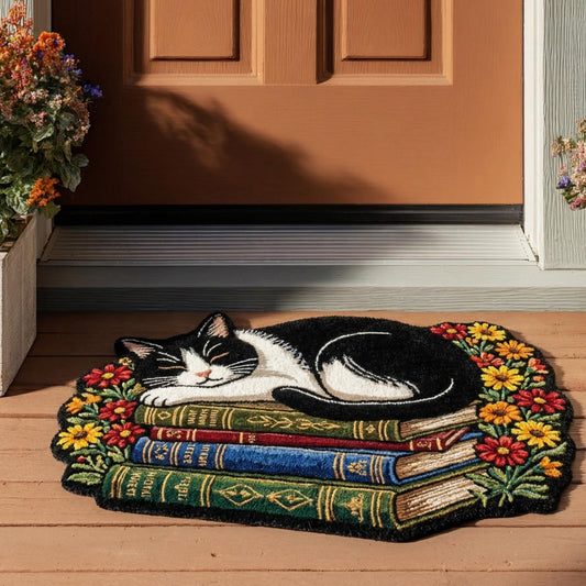 Cat Vibes Custom Shape Doormat NCU0DV2093