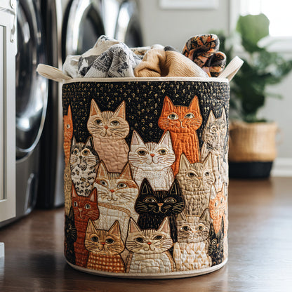 Catnap Comfort Quilted Laundry Basket NCU0DV848